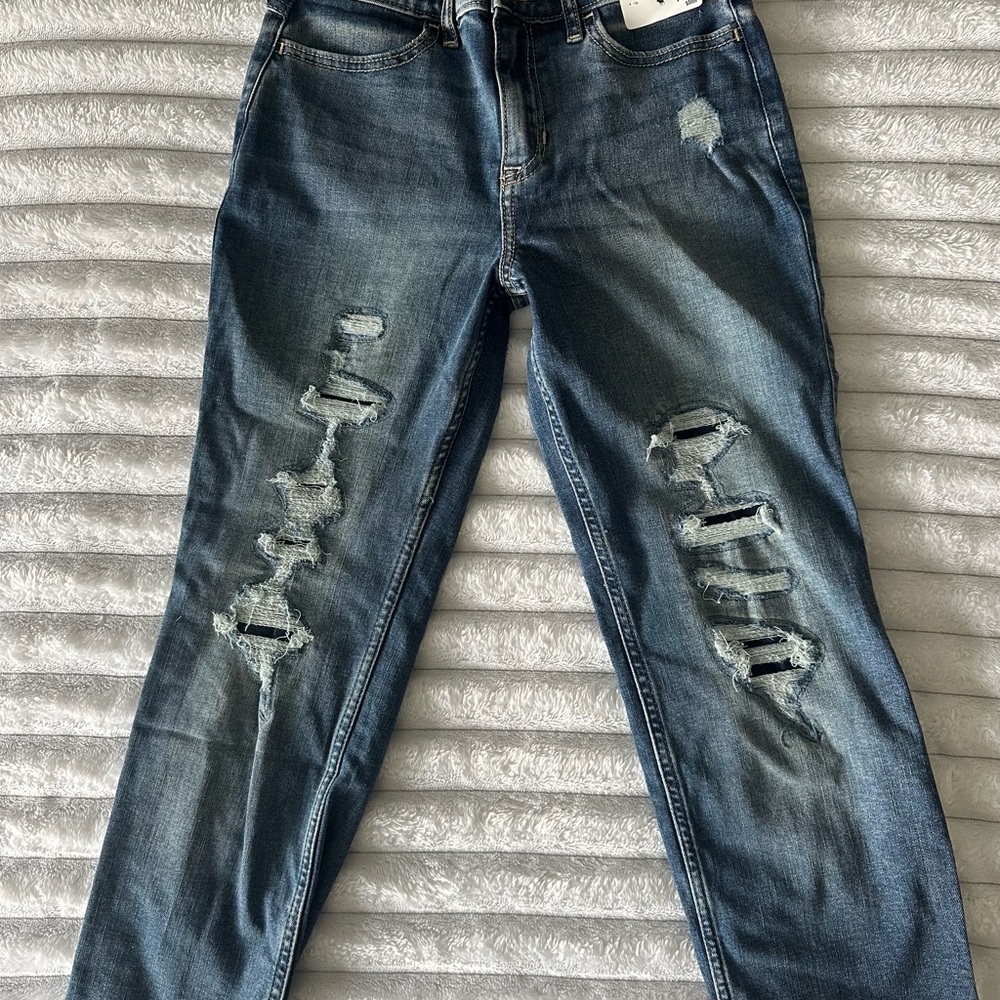 Abercrombie Kids Distressed Blue Jeans